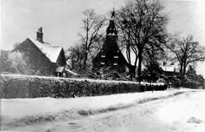 Rose Cottage and Laxton Church, Laxton, Yorkshire