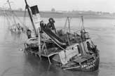 Goole: SS Saltfleet Aground At Reedness, 1951